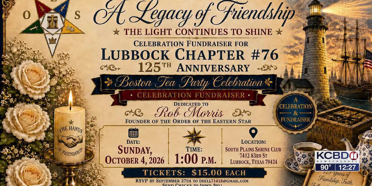 Noon Notebook: Lubbock Chapter 76 “Legacy Of Friendship” Boston Tea Party Celebration - KCBD