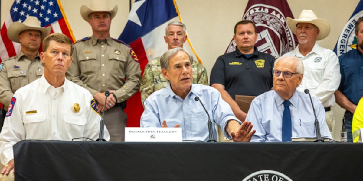 WATCH LIVE: Gov. Abbott holds briefing ahead of heavy rain, flood threats across Texas