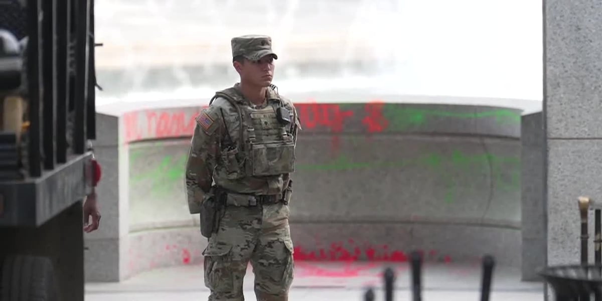 World War II memorial vandalized with graffiti, soap bubbles - KCBD